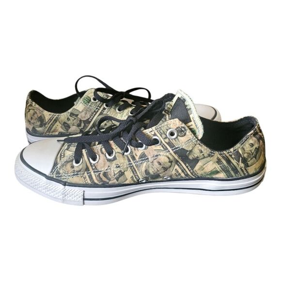 CONVERSE ALL STAR Cash Money Printed Sneakers RARE!! - Size 10 Men/12 Women - Picture 3 of 8